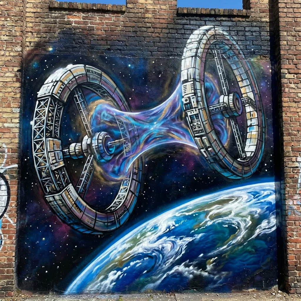 Artistic visualization for Wormhole Topology